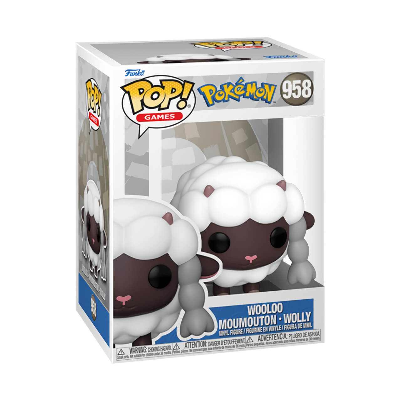 Pokémon - Wooloo (958) - Moumouton - Wolly Funko Pop! Games Vinyl Figure EMEA 7 cm