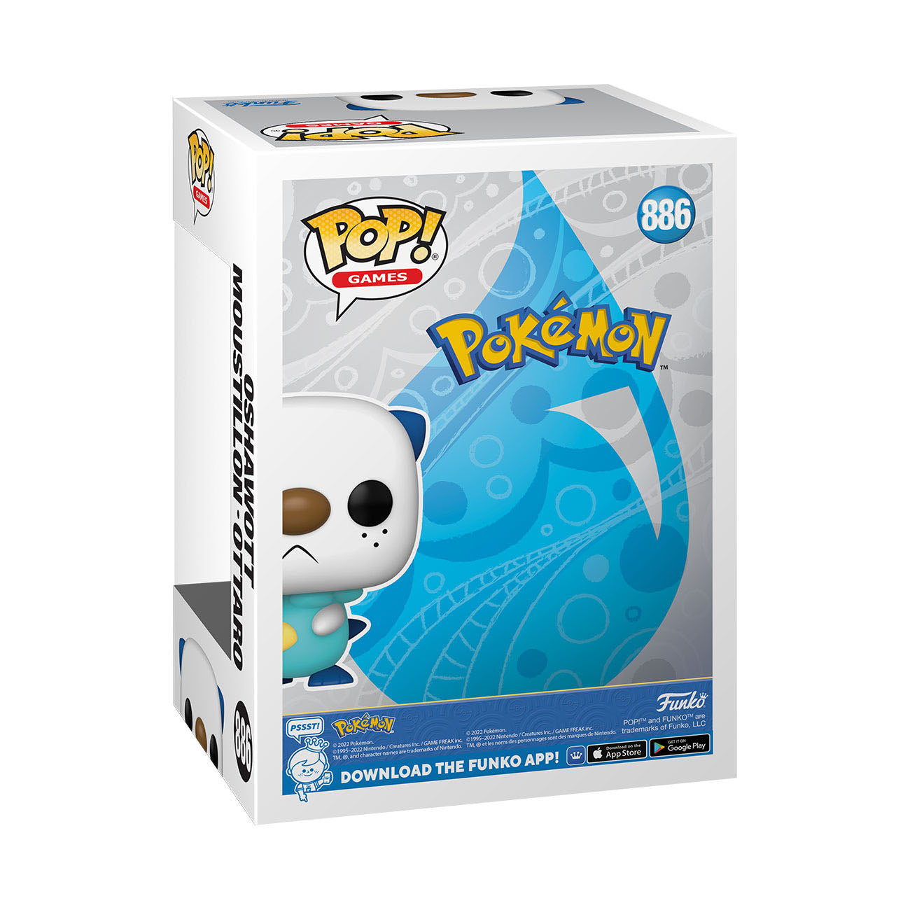 Pokémon - Oshawott (886) - Moustillon - Ottaro Funko Pop! Games Vinyl Figure (EMEA) 7 cm