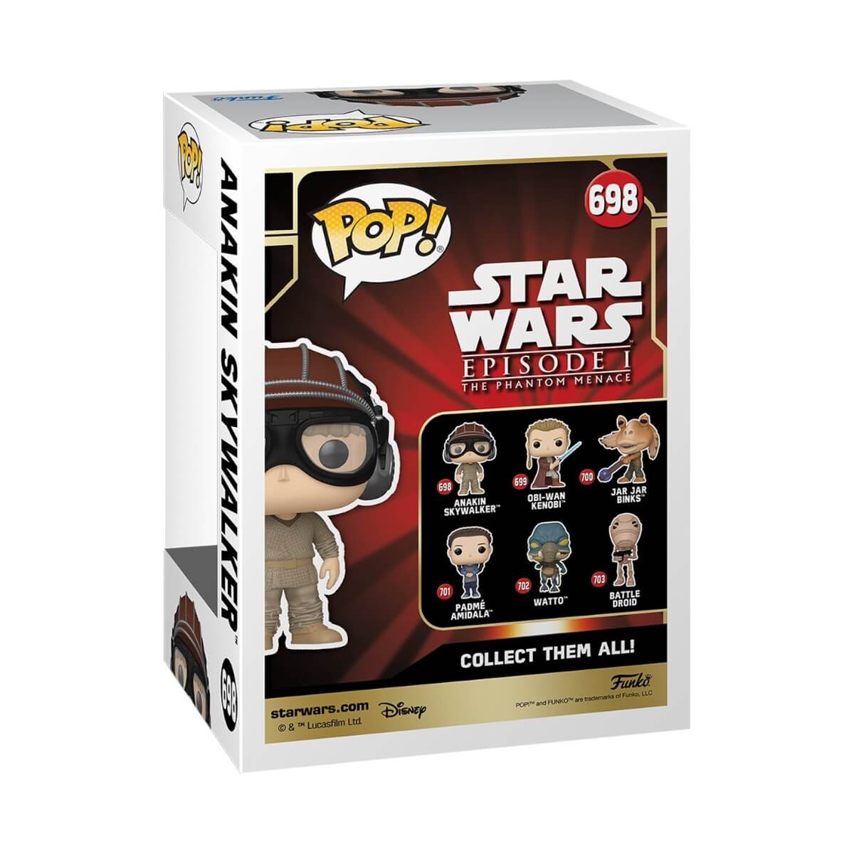 Star Wars: The Phantom Menace - Anakin Skywalker with Helmet (698) Funko Pop! Vinyl Figure 9 cm