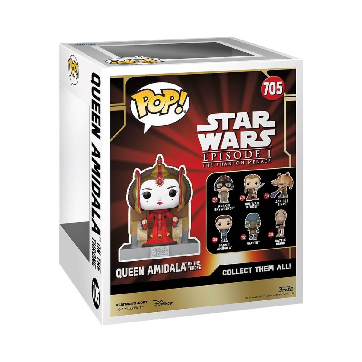 Star Wars: The Phantom Menace - Queen Amidala on the Throne (705) Funko Pop! Vinyl Figure 12 cm