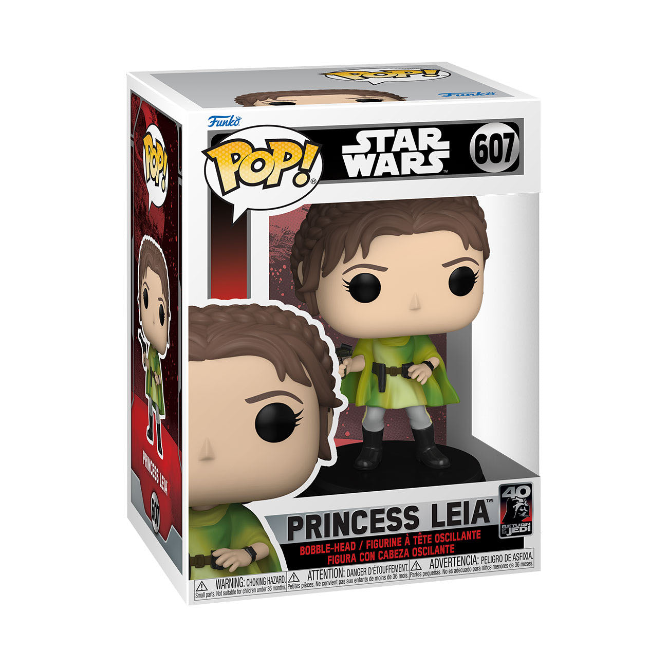 Star Wars Return of the Jedi 40th Anniversary - Princess Leia (607) Funko Pop! BH Vinyl Figure 9 cm