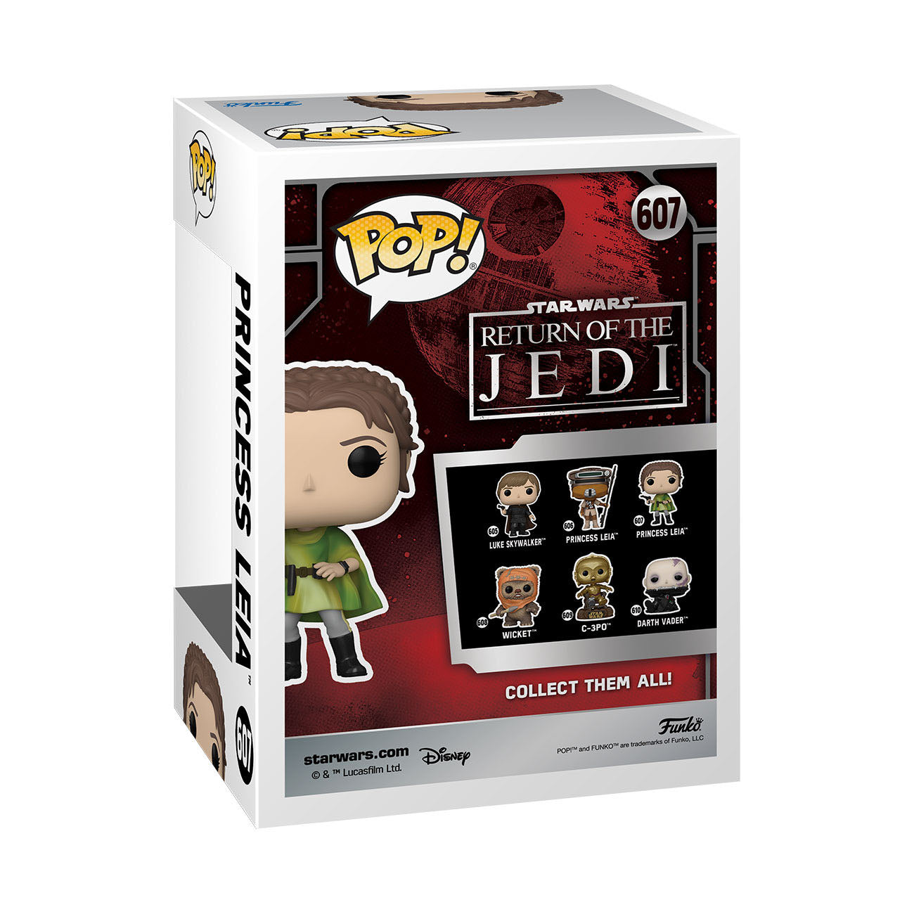 Star Wars Return of the Jedi 40th Anniversary - Princess Leia (607) Funko Pop! BH Vinyl Figure 9 cm