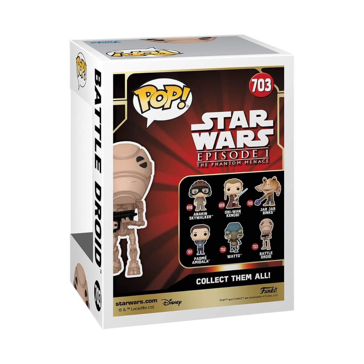 Star Wars: The Phantom Menace - Battle Droid (703) Funko Pop! Vinyl Figure 9 cm