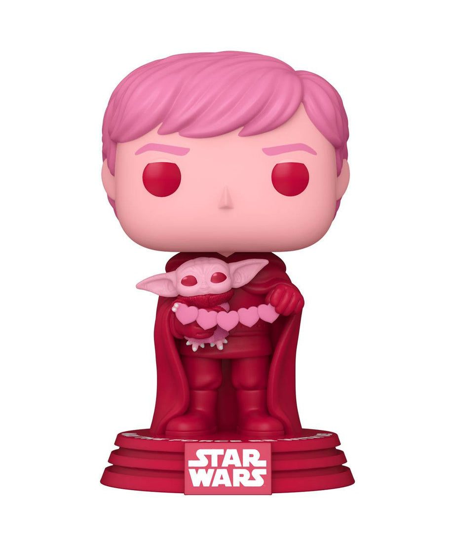 Star Wars Valentines - Luke Skywalker with Grogu (494) Funko Pop! Vinyl Figure 9 cm