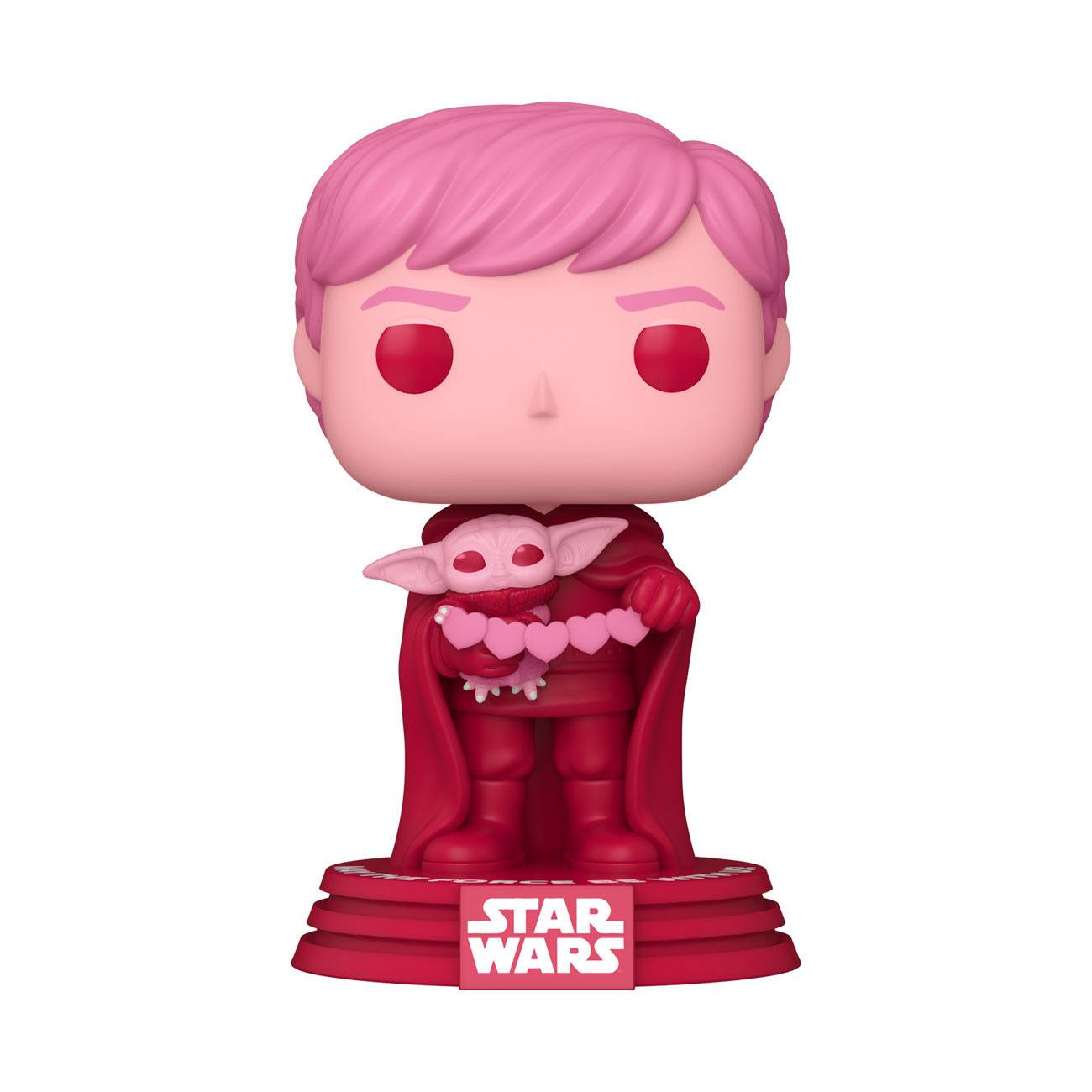 Star Wars Valentines - Luke Skywalker with Grogu (494) Funko Pop! Vinyl Figure 9 cm