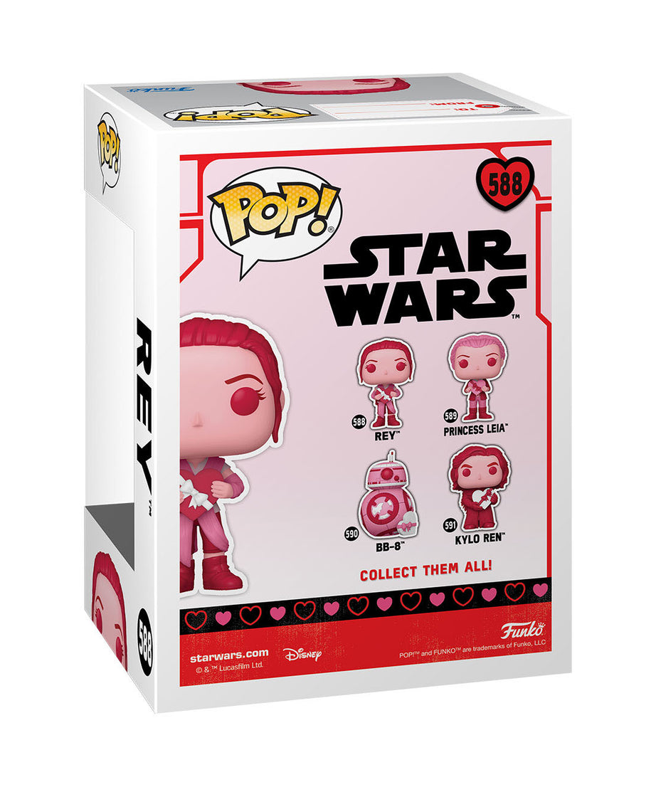 Star Wars Valentines - Rey (588) Funko Pop! Star Wars Vinyl Figure 9 cm