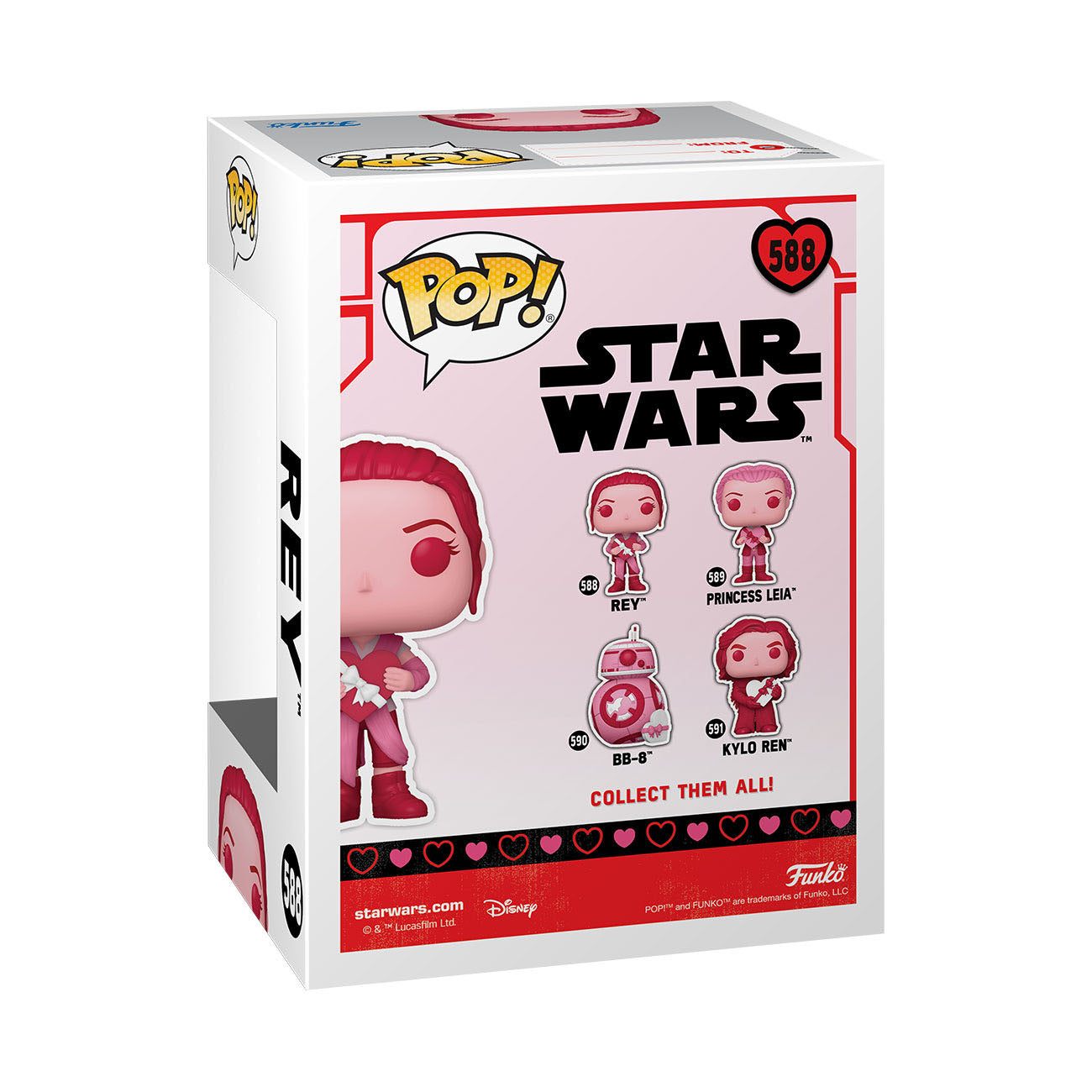 Star Wars Valentines - Rey (588) Funko Pop! Star Wars Vinyl Figure 9 cm