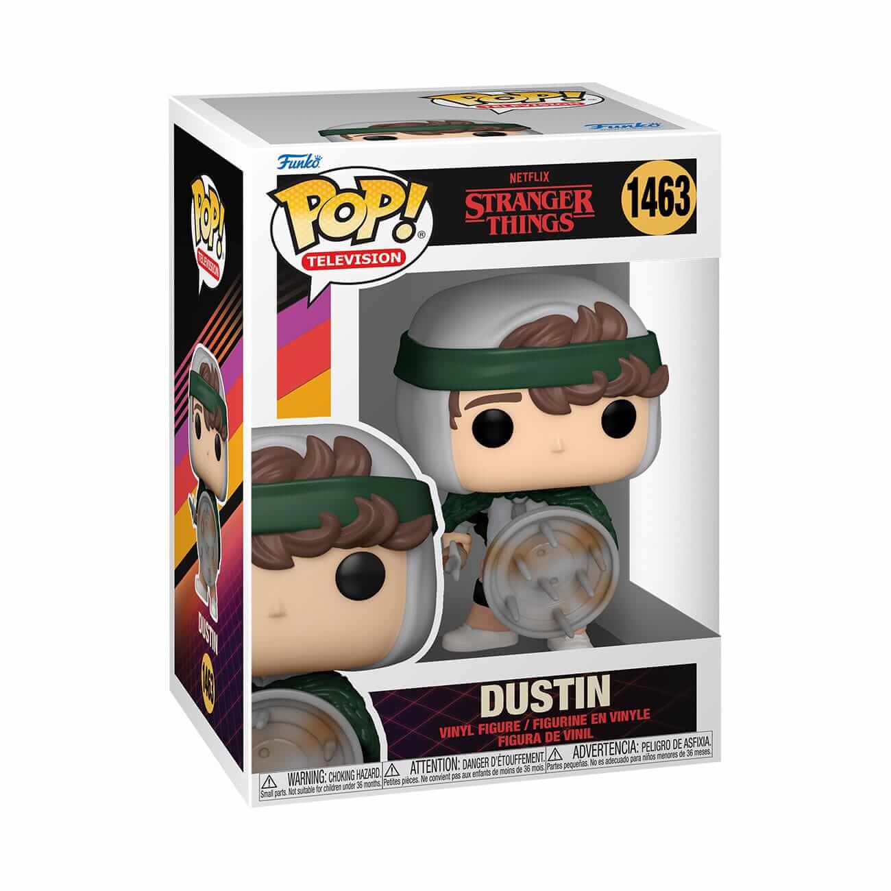 Stranger Things - Hunter Dustin Henderson with Shield (1463) Funko Pop! Television Netflix TV Vinyl Figure 9 cm