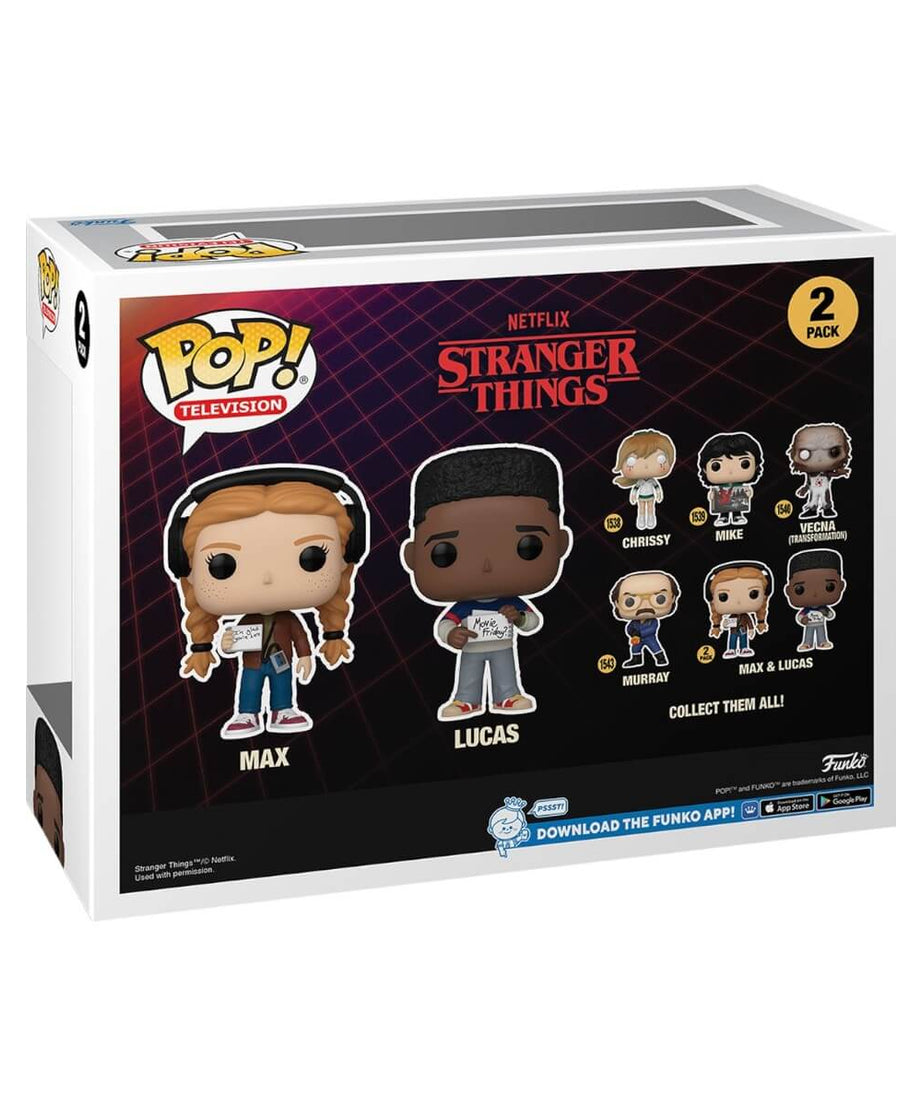 Stranger Things Season 4 - Max Mayfield & Lucas Sinclair - 2-Pack Funko Pop! Television TV Vinyl Figure 10 cm