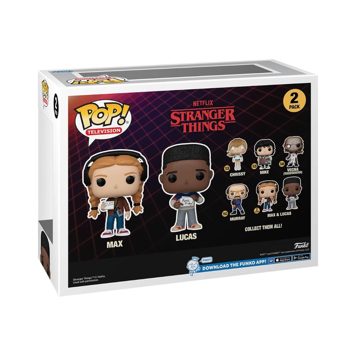 Stranger Things Season 4 - Max Mayfield & Lucas Sinclair - 2-Pack Funko Pop! Television TV Vinyl Figure 10 cm