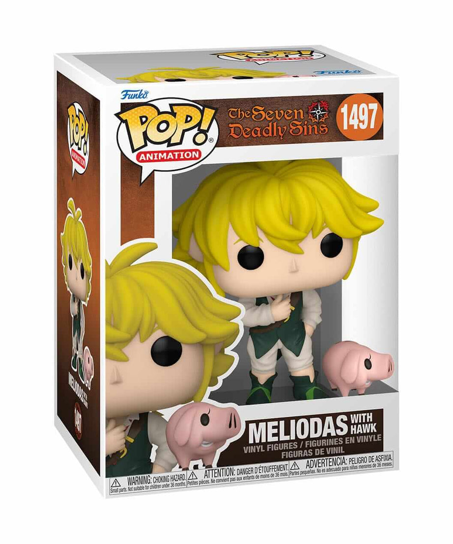 The Seven Deadly Sins - Meliodas with Hawk (1497) Funko Pop! Animation POP & Buddy! Anime Vinyl Figure 9 cm