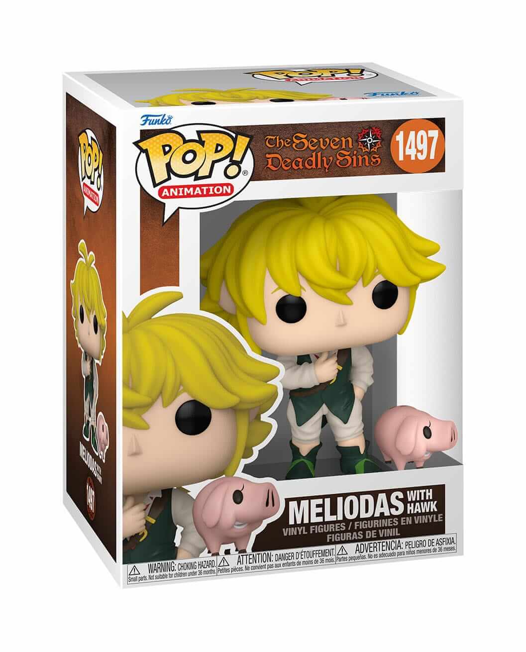 The Seven Deadly Sins - Meliodas with Hawk (1497) Funko Pop! Animation POP & Buddy! Anime Vinyl Figure 9 cm
