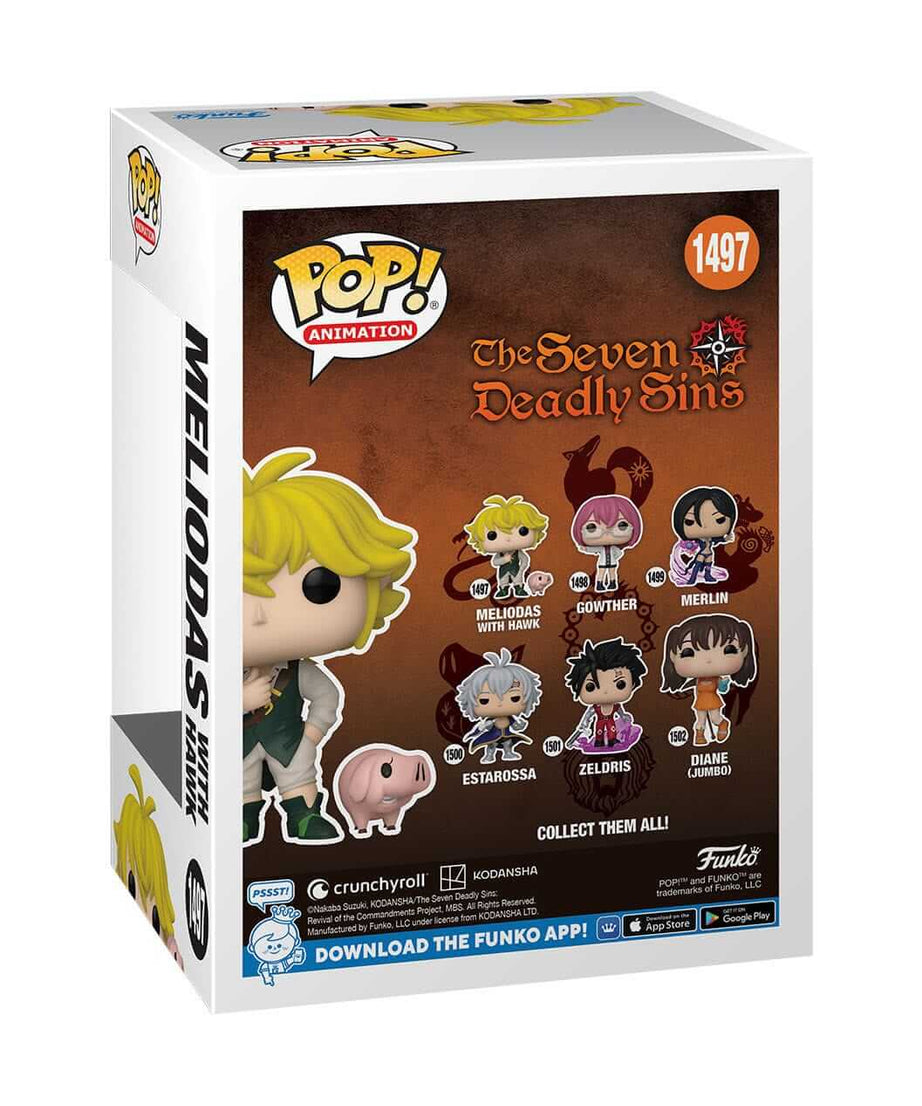 The Seven Deadly Sins - Meliodas with Hawk (1497) Funko Pop! Animation POP & Buddy! Anime Vinyl Figure 9 cm