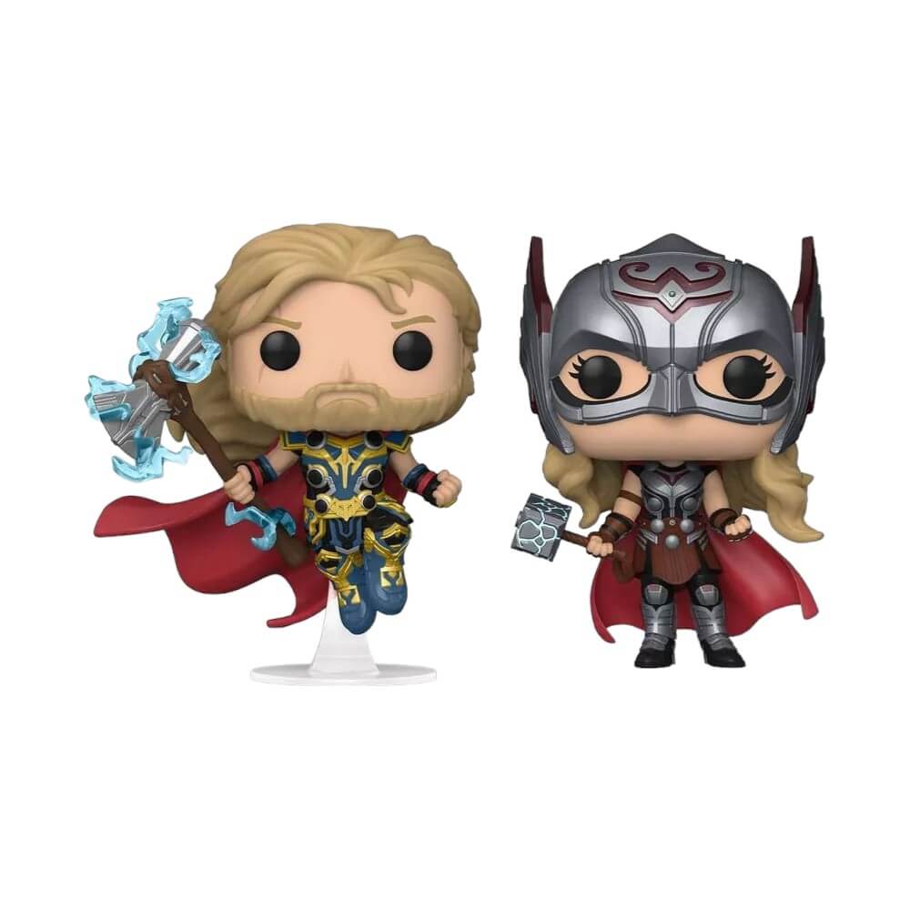 Thor Love and Thunder - 2-Pack Thor & Mighty Thor Funko Pop! Marvel Vinyl Figures 9 cm