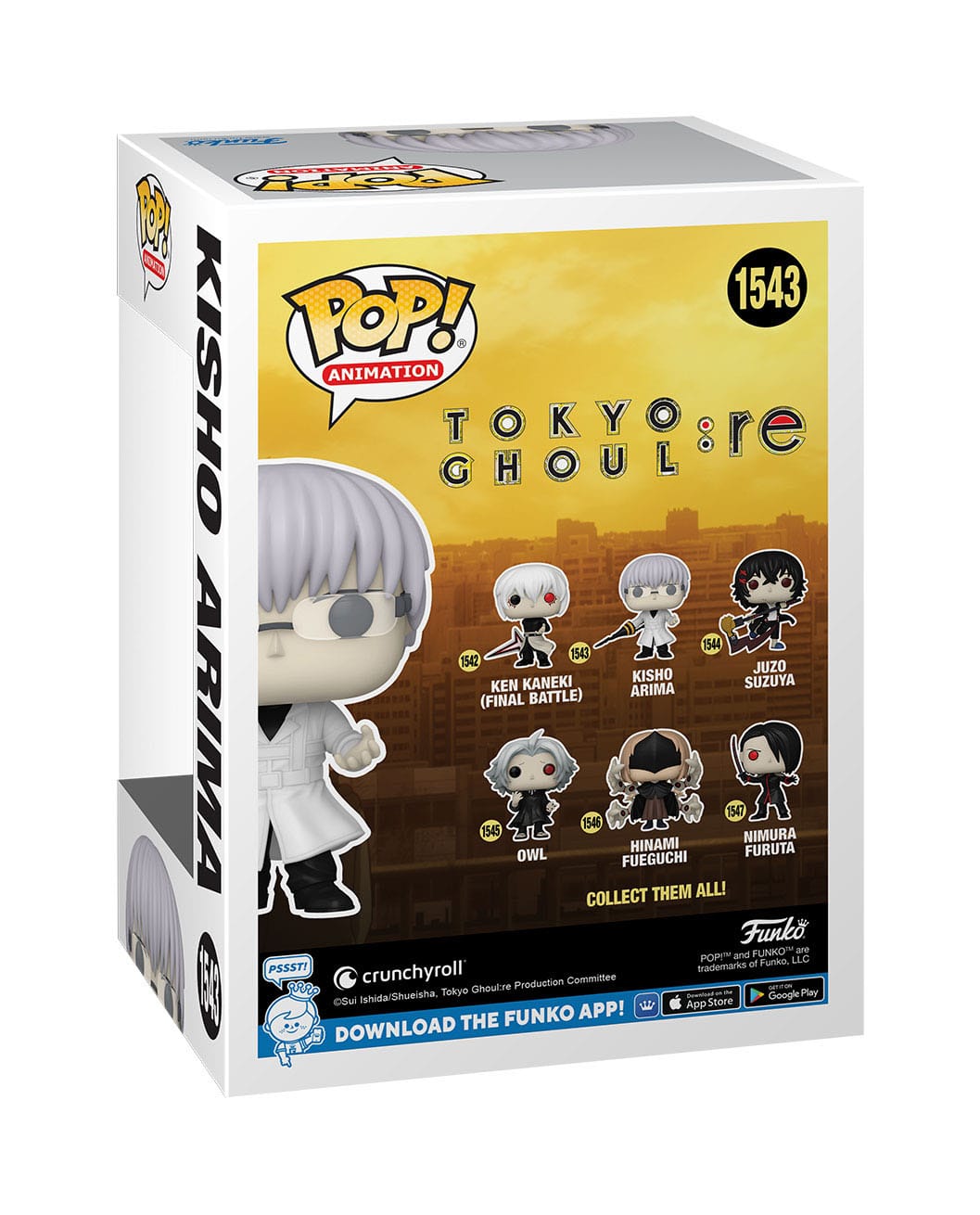 Tokyo Ghoul:re - Kisho Arima (1543) Funko Pop! Animation Anime Vinyl Figure 9 cm