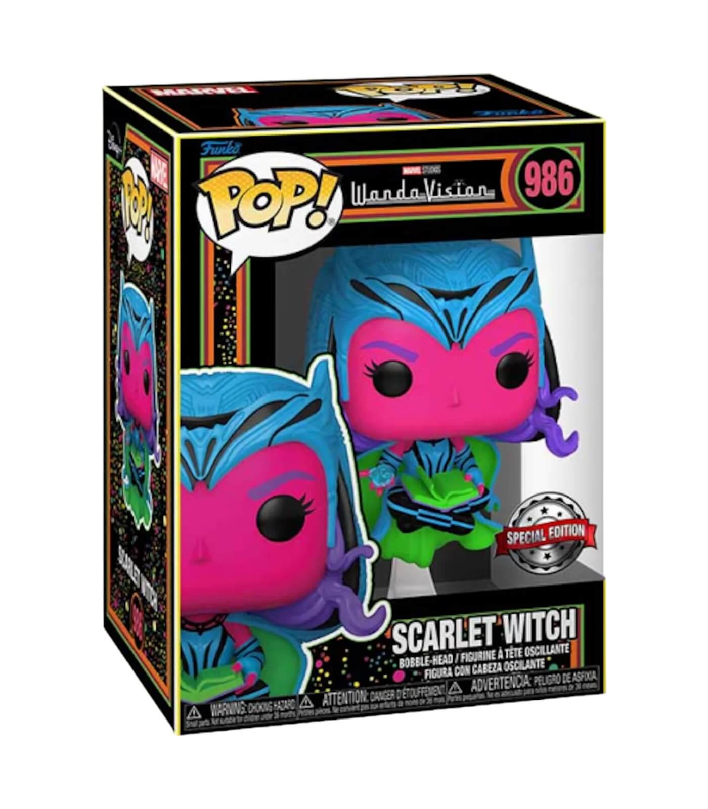 WandaVision - Scarlet Witch (Blacklight) (986) Funko Pop! Marvel Vinyl Figure 9 cm