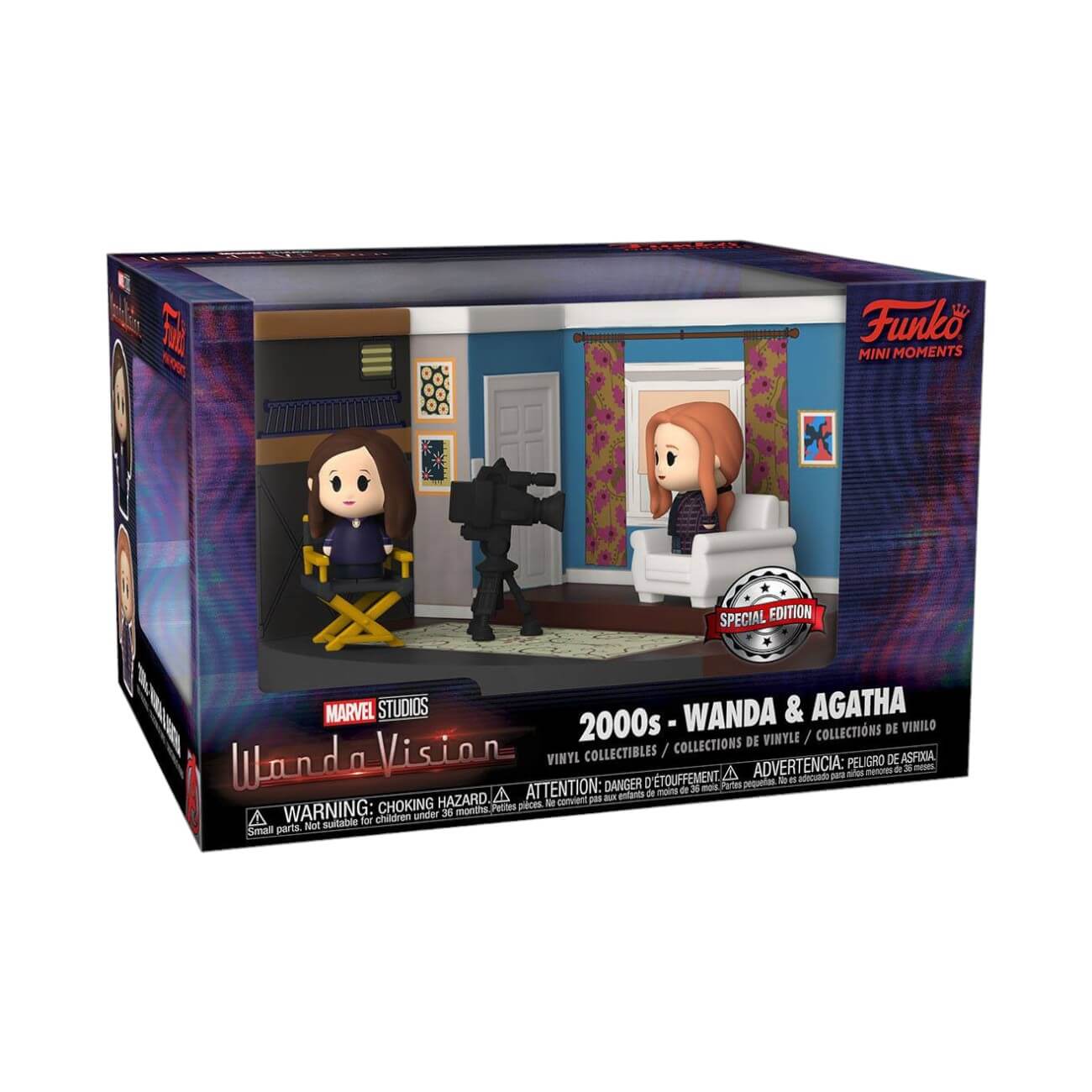 WandaVision Mini Moments - Wanda & Agatha Set Living Room 00's Funko POP! Vinyl Figure 4 cm