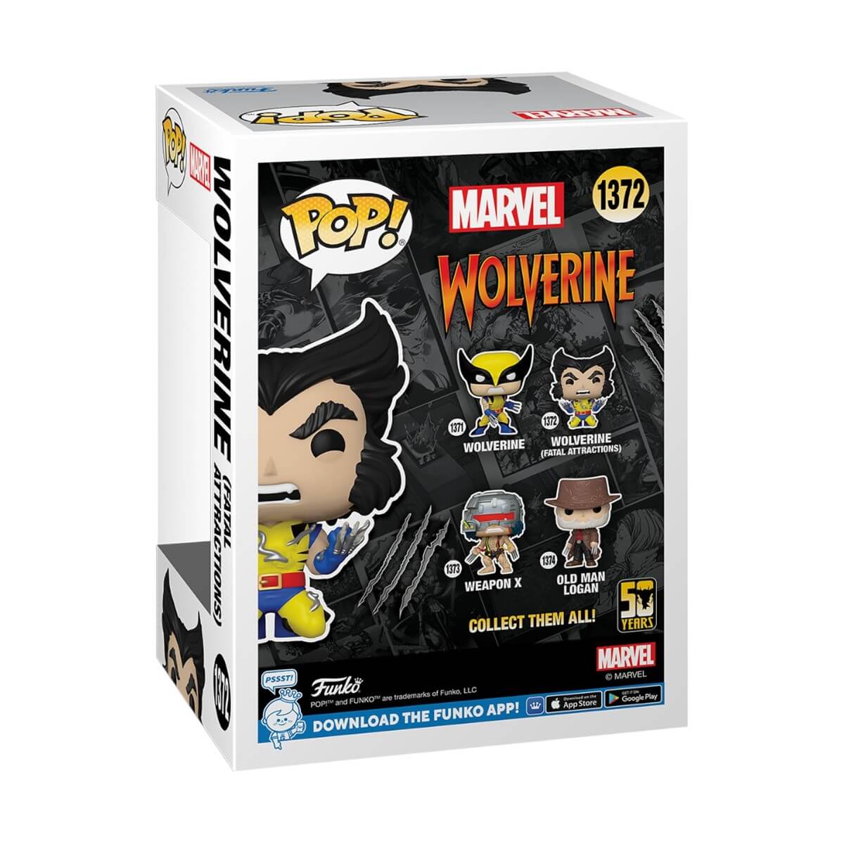 Wolverine 50 Years - Wolverine (Fatal Attractions) with Adamantium (1372) Funko Pop! Marvel Vinyl Figure 9 cm