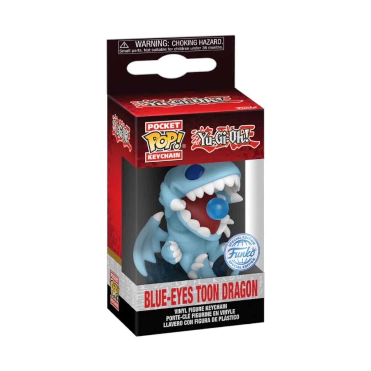 Yu-Gi-Oh! - Blue-Eyes Toon Dragon (Special Edition) Funko Pop! Pocket Keychain Portachiavi Vinyl 4 cm